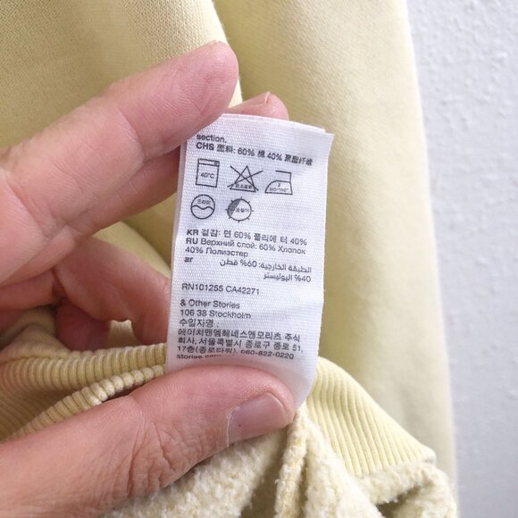 & OTHER STORIES Relaxed Fit Sweatshirt Size Small - Picture 7 of 9